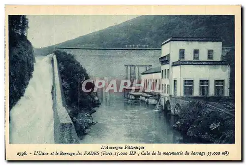 Fades - L&#39Usine et Barrage - Cartes postales