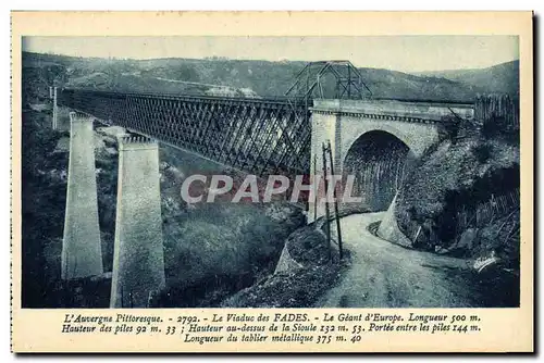 Auvergne Cartes postales Viaduc de Fades Le geant d&#39Europe