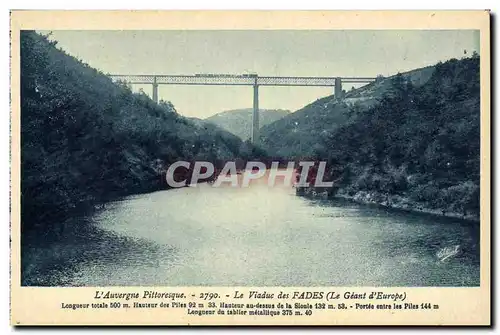 Auvergne Cartes postales Viaduc de Fades Le geant d&#39Europe