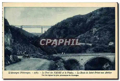 Auvergne Ansichtskarte AK Viaduc de Fades Pont La route de Saint priest aux Ancizes