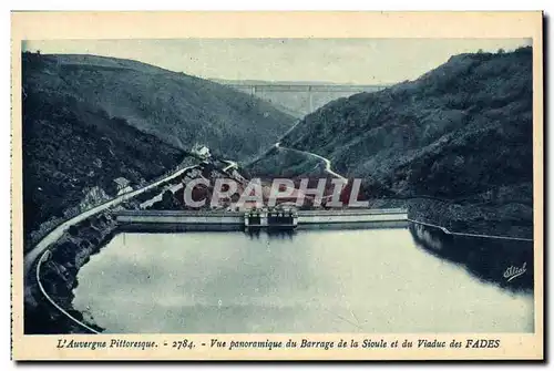 Auvergne Ansichtskarte AK Viaduc de Fades Vue panoramique du barrage de la Sioule