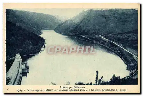 Auvergne Cartes postales Barrage des Fades sur la Sioule