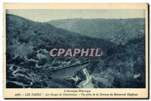 Auvergne Ansichtskarte AK Les Fades Les gorges de Chambonnet Vue prise de la terrasse du restaurant Chaffraix