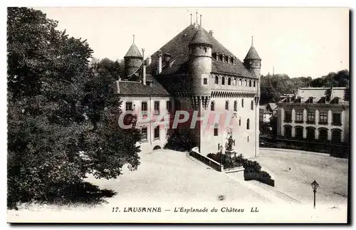 Suisse Lausanne Cartes postales L&#39esplanade du chateau