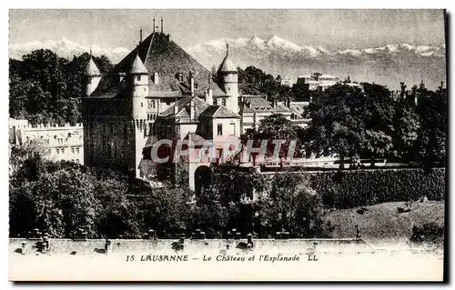 Suisse Lausanne Cartes postales Le chateau et l&#39esplanade