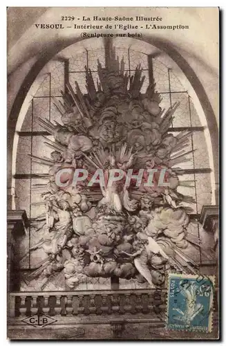 Vesoul - Interieur de l'Eglise L'Assomtion - sculpture sur bois Cartes postales