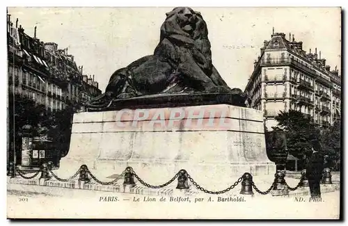 Paris 14 - Le Lion de Belfort - Bartholdi Cartes postales