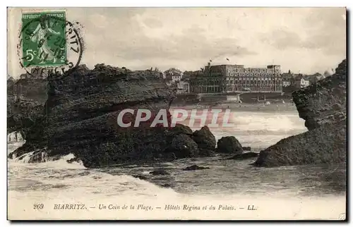 Biarritz - Un coin de la Plage Hotel Regina et du Palais - Cartes postales