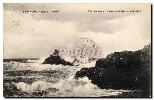 Le Mer en furie sur le Gerbot d&#39avoine - Cartes postales