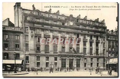 Paris - 1 - La Bourse du Travail - Rue du Chateau D&#39eau Cartes postales