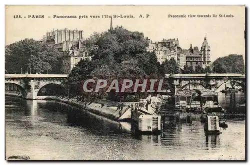 Paris - 14 - Panorama pris vers Ile St Louis - Ansichtskarte AK