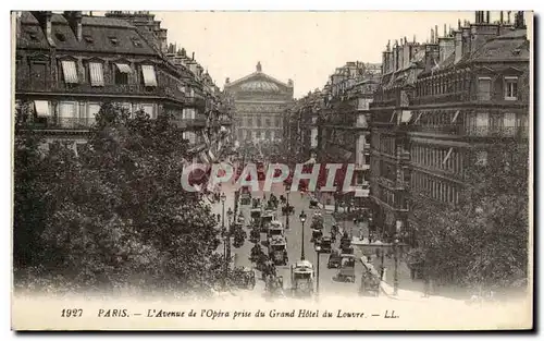 Paris 8 - Avenue de l&#39Opera prise du Grand Hotel du Louvre - Ansichtskarte AK