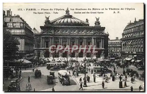 Paris 8 - L&#39Opera - Automobile - bustling city scene - Ansichtskarte AK