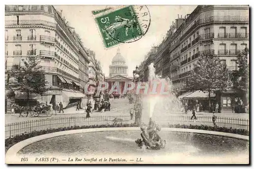 Paris 5 - Le Pantheon - La Rue Soufflot - Cartes postales