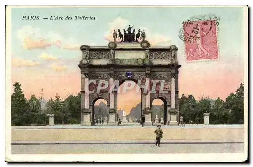 Paris 1 - Arc des Tuilleries - Ansichtskarte AK