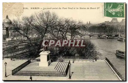 Paris - 1 - Le Rond Point du Pont Neuf et la Station Henri IV Ansichtskarte AK