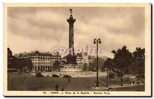 Paris - 1 - Place de la Bastille - Cartes postales