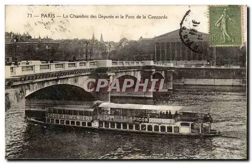 Paris - 8 - Le Chambre des Deputes et le Pont de la Concorde - Ansichtskarte AK