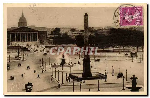 Paris 8 - Place de la Concorde l&#39Obelisque et la Chambre des Deputes Ansichtskarte AK