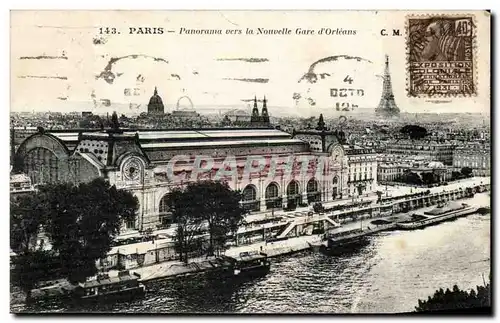 Paris 19 - Panorama Vers la Nouvelle Gare d&#39Orleans Tour Eiffel Cartes postales