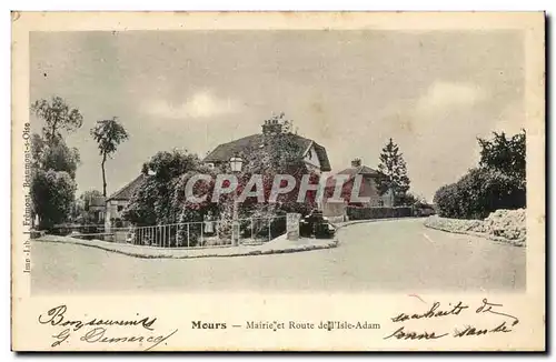 Mours - Mairie et Route de l&#39Isle Adam - Cartes postales