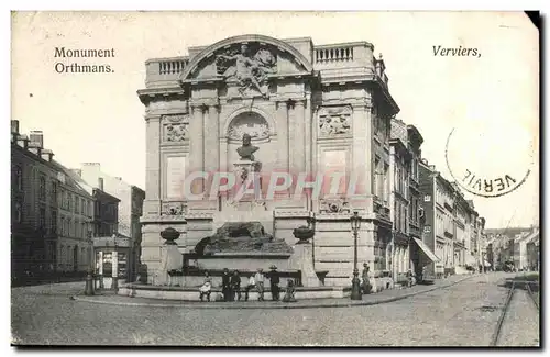 Belgique - Belgien - Vervi - Verviers - Monument Orthmans Ansichtskarte AK