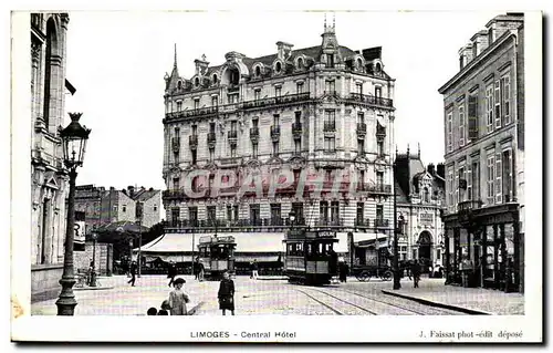 Limoges - Central Hotel - Ansichtskarte AK