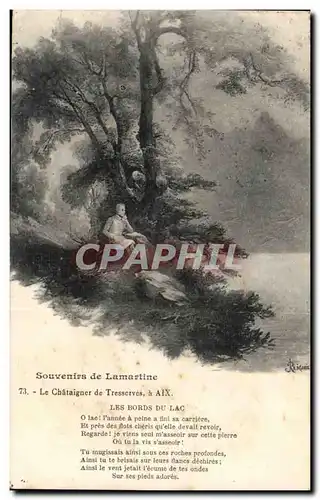 Aix - Souvenirs de Lamartine - Le Chataigner - la poesie - Cartes postales