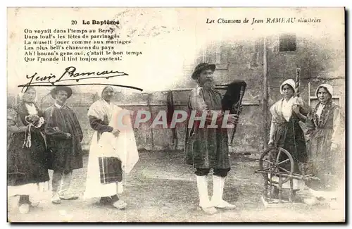 Auvergne - Le Bapteme - Les Chansons de Jean Rameau illustees Cartes postales