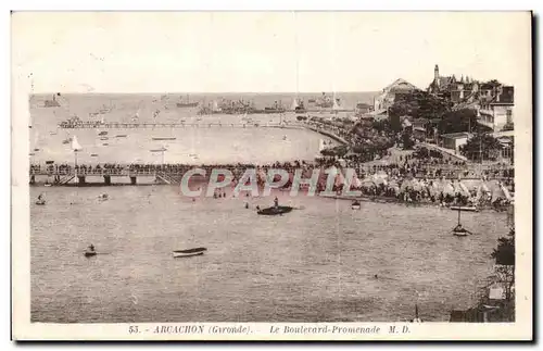 Arachon - Le Boulevard Promenade Cartes postales