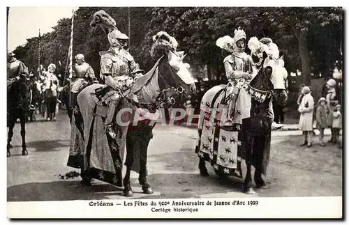 Orleans - Les Fetes de Jeanne d&#39Arc - 500 Anniversaire 1929 Cortege Historique Cartes postales