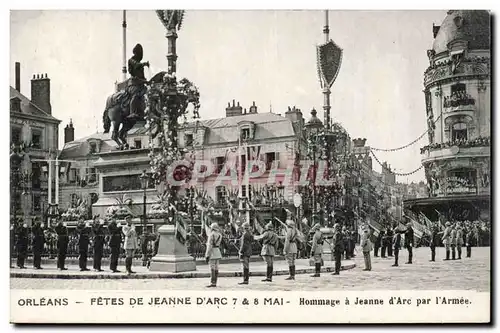 Orleans - Les Fetes de Jeanne d&#39Arc - Hommage par l&#39Armee Cartes postales