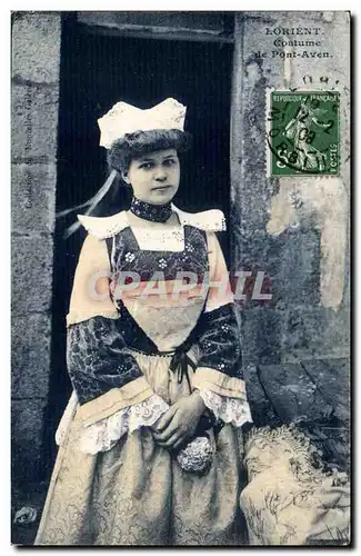 Pont Aven - Lorient Costume - Coiffure - Femme - Cartes postales