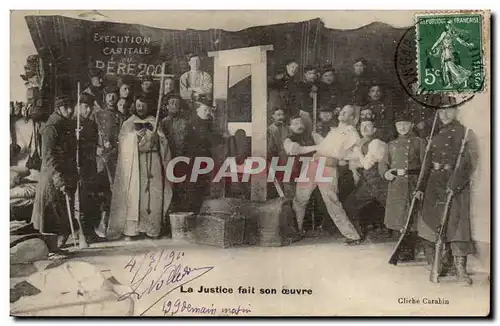 Militaria - La Justice fait son oeuvre - Execution Capitale de Pere 200 - Revolution - Cartes postales