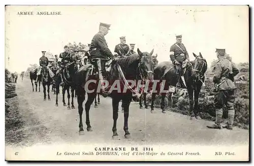 Guerre 1914 - Militaria - Armee Anglaise - Le General Smith Dorrien Chef d&#39etat Major du General