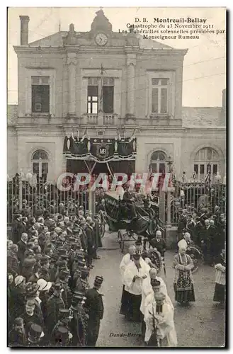 Montreuil Bellay - Catasrophe de Novembre 1911 - Les Funerailles solennaire Cartes postales