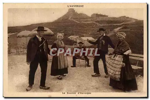 Auvergne - Folkore - Costumes - Danse - La Bouree - - Ansichtskarte AK