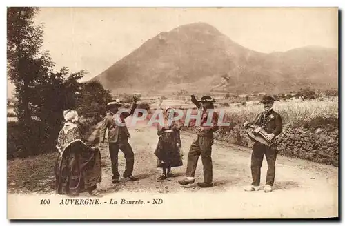 Auvergne - Folkore - Costumes - La bourree - Danse - Musique Ansichtskarte AK