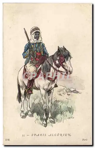 Afrique - Africa - Algerie - Spahis Algerien - cheval - horse - Ansichtskarte AK (militaria)