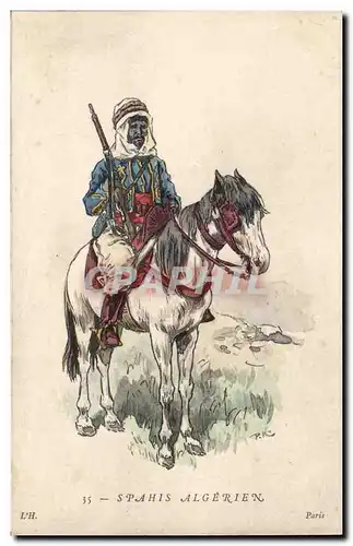 Afrique - Africa - Algerie - Spahis Algerien - cheval - horse - Cartes postales (militaria)
