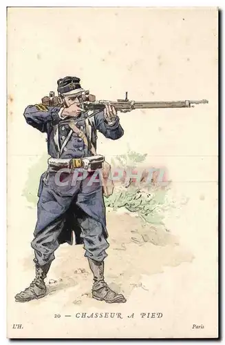 Militaria - Soldat - Illustration - Chasseur a Pied - Ansichtskarte AK (militaria)