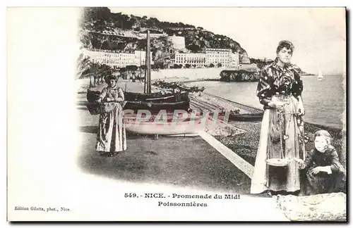 Nice - Gare du Midi - Poissonnieres - Femme - La Peche - Cartes postales