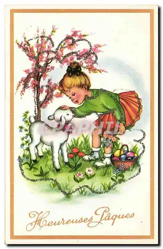 Ansichtskarte AK Heureuses Paques Mouton (Paques Easter)