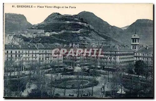 Cartes postales Grenoble Place Victor Hugo et les forts