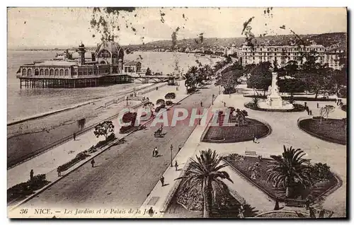 Nice - Les Jardins et Palais de la Jetee Ansichtskarte AK