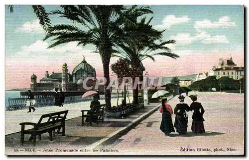 Nice - Palais de la Jetee entre les Palmiers Cartes postales