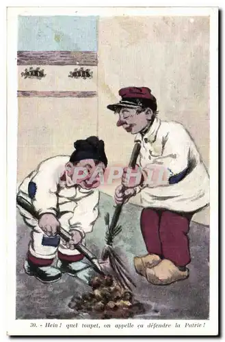 Humour - Hein toupet! On appelle se defendre la PatrieCartes postales