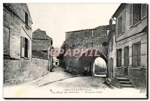 Coucy le Chateau - La Porte de Soissons - - Cartes postales