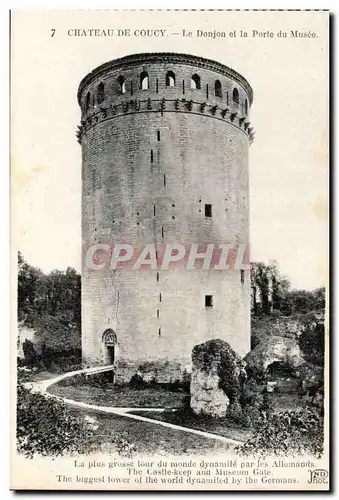 Chateau de Couchy - Donjon et la Porte du Musee - Ansichtskarte AK