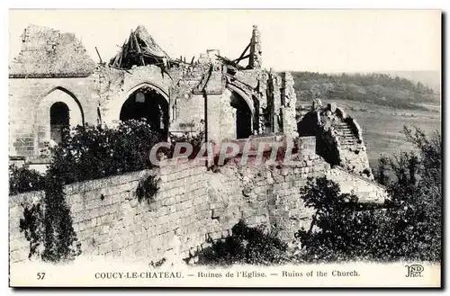 Couchy le Chateau - Ruines de l&#39Eglise - Cartes postales